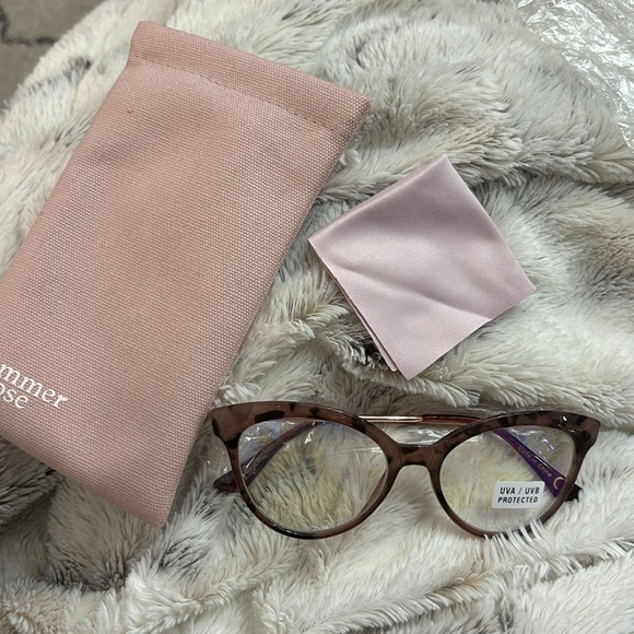 Summer & Rose Ella Blue Blocker Glasses tortoise shell cat eye - Picture 8 of 9